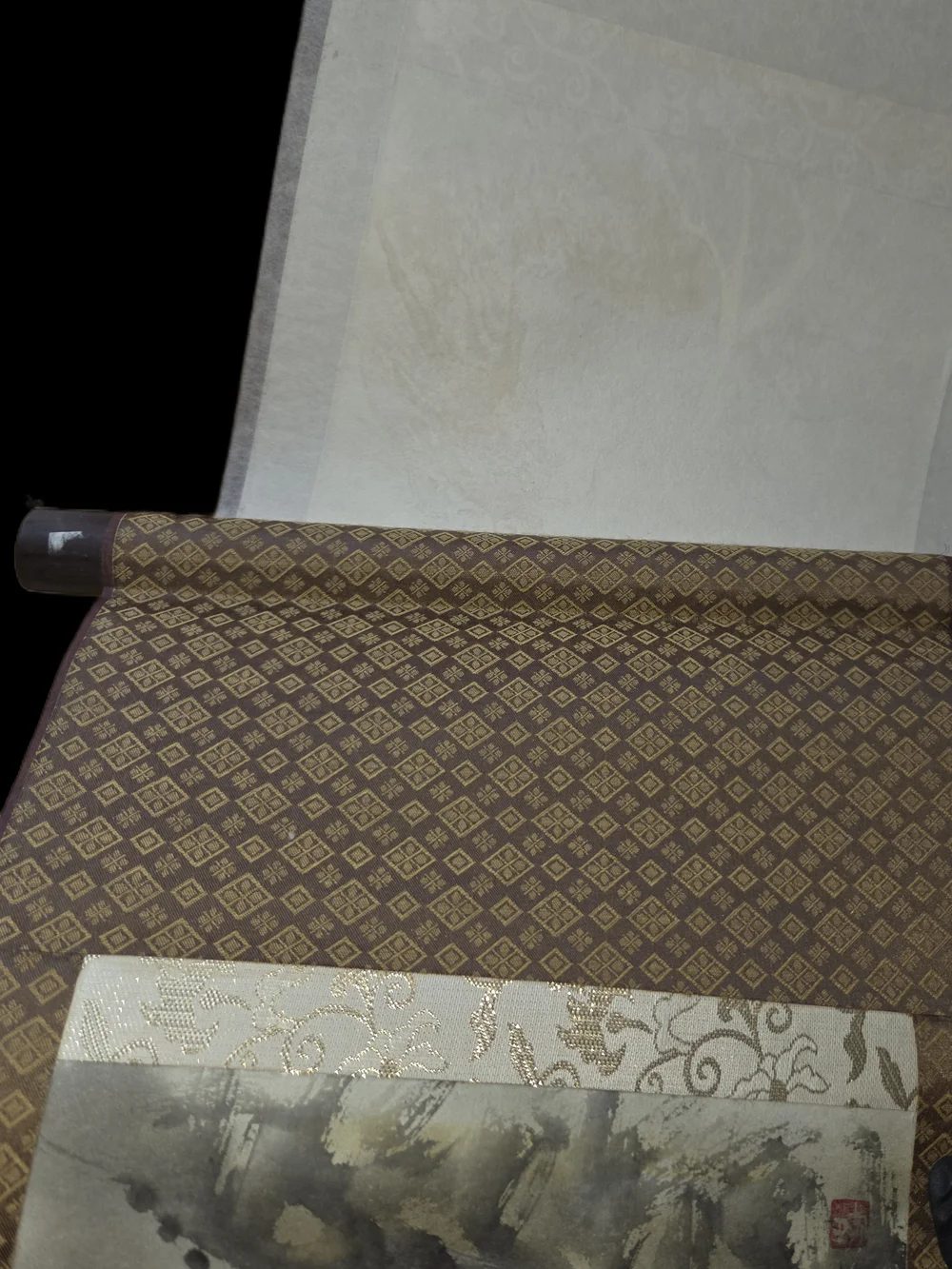 Kakejiku Hanging Scroll Artwork w/ Dragon & Tiger